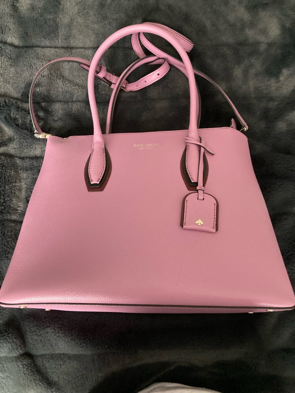 kate spade Pink Leather Top-Handle Satchel with Strap